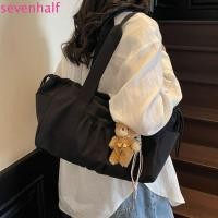 ราคา กระเป๋าโท้ทหูรูดสีทึบหวาน ทำจากไนลอน พกพาสะดวกสำหรับพนักงานออฟฟิศ (43758538605)