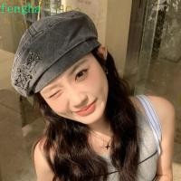 ราคา FENGHA หมวกเบเรต์แบบญี่ปุ่น ทำจากผ้าฝ้ายและเดนิม เหมาะสำหรับทุกวันและสไตล์ศิลปิน (42365107040)