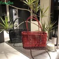 ราคา กระเป๋าสานกลวงพลาสติก ขนาดใหญ่ เหมาะสำหรับชายหาด ออกแบบในสไตล์โบฮีเมียน และเหมาะสำหรับใช้ในฤดูร้อน (41864285602)