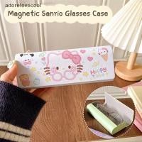ราคา Adth Sanrio Hello Kitty แว่นตาแม่เหล็ก Kawaii Cinnamoroll Kuromi Pochacco แว่นตากล่องเก็บเดินทางแบบพกพาหญิง Martijn (29026060370)
