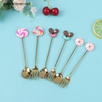 ราคา ADTH 4 ชิ้น เซ็ต Donut Candy ช้อน นมกาแฟกวนช้อนครัวช้อนส้อม Martijn (40861004048)
