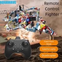 ราคา AQUAWAVE รีโมทคอนโทรลโฟม Fighter ชาร์จ RC โดรนสี่มอเตอร์เฮลิคอปเตอร์ของเล่น มีไฟทนทาน 2 4G Stunt RC Hobby Jet Plane เด็กเด็กวัยหัดเดินเด็ก (44111790505)