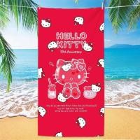 ราคา ผ้าขนหนูชายหาดไมโครไฟเบอร์ Hello Kitty ลาย Sanrio สําหรับอาบน้ําท่องเที่ยวว่ายน้ํายิมอาบน้ําและตั้งแคมป์ผ้าขนหนูแห้งเร็ว (42064349023)
