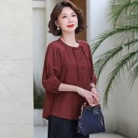 ราคา 2025 ฤดูร้อนแฟชั่นผู้หญิงสไตล์ใหม่จีนชีฟองสีทึบรอบคอหลวมและ การทําตัวให้ผอม สูงสุด (44012586890)