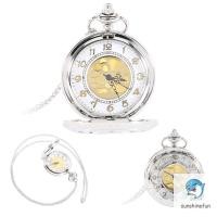 ราคา นาฬิกาพ็อกเก็ตสร้อยคอจี้รูปดอกไม้สไตล์วินเทจ (1722287420)