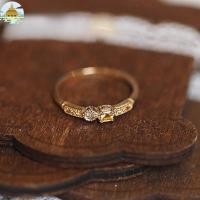 ราคา แหวนปรับไซส์ได้ทรงเรขาคณิต พร้อมเพชรสีเหลือง ทอง 18K เครื่องประดับสตรีไม่ก่อให้เกิดภูมิแพ้ (41314263317)