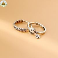 ราคา แหวนแมวนําโชคเหรียญวินเทจ เงินแท้ 925 (27640023887)