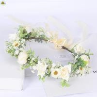 ราคา ที่คาดผมดอกไม้ประดิษฐ์สำหรับผู้หญิง พร้อมใบไม้สีเขียว เหมาะสำหรับของขวัญในวันคริสต์มาสและวันวาเลนไทน์ (29888179722)