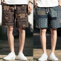 ราคา 2025 กางเกงขาสั้นผู้ชาย ความยาวเข่า ลายช้าง ผ้าสเปน นุ่ม ลื่น ใส่สบาย เอวยางยืด (27783361095)