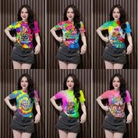 ราคา 2568 วันสงกรานต์มีความสุขคอกลมยอดนิยมพืชสงกรานต์แขนสั้นฮาวายเสื้อยืดผู้หญิงฤดูร้อนดอกไม้ด้านบน (28528951969)