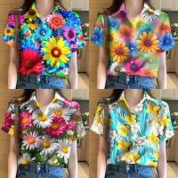 ราคา 2568 เสื้อสงกรานต์ เสื้อลายดอก เสื้อยืดแขนสั้นผู้หญิงฮาวายหลวมและทันสมัย ไม่จํากัดเพศ (27332118152)