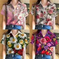 ราคา เสื้อสงกรานต์ 2025 เสื้อลายดอกสีสันสดใส ฮาวาย เสื้อเชิ้ตผู้หญิง (24742512809)