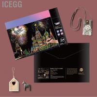 ราคา Icegg 4 แผ่นกระดาษ DIY หัตถกรรม A4 กระดาษแข็งสีขาวภูมิทัศน์ Scratchboard ภาพวาด (26714898515)