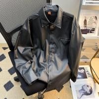 ราคา 2025 เสื้อแจ็คเก็ตหนัง PU สีพื้น ปกปก กันลมและกันน้ำ แฟชั่นเกาหลี สำหรับผู้ชายและผู้หญิง (27183015931)