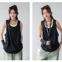 ราคา 2025 เสื้อกั๊กแฟชั่นฤดูร้อนใหม่สำหรับผู้ชายและผู้หญิง เวอร์ชันเกาหลี ดีไซน์สองชิ้นปลอม สบายและระบายอากาศได้ (42203262999)