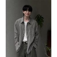 ราคา ฤดูใบไม้ผลิ2025คนใหม่ของเวอร์ชั่นเกาหลีปกเสื้อลายสก๊อตสีดำและสีขาวลายเสื้อหลวมง่าย (29620778254)