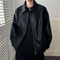 ราคา 2025ฤดูใบไม้ผลิใหม่ผู้ชายอเมริกันย้อนยุคสีทึบปกไหล่เบาะหนังลำลอง JACKET (29426746433)