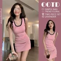 ราคา ชุดเดรสผู้หญิง สีชมพู ชุดเดรส ถัก เซ็กซี่ กระโปรงสะโพก กระโปรงสั้น (43802263699)