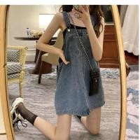 ราคา กระโปรงยีนส์ผู้หญิง สายเอี๊ยม สั้น ปรับความยาวได้ สไตล์ลำลอง ใส่สบาย (41101435129)