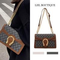 ราคา LHL BOUTIQUE กระเป๋าหนังแบบใหม่ กระเป๋าหนังแคนวาสตัว M อะไหล่ทองหรู พรีเมี่ยมอยู่ทรงสวย สายโซ่ผสมหนัง กระเป๋าสะพายผ (28789319322)