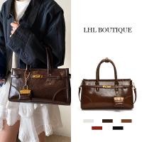 ราคา LHL BOUTIQUE แฟชั่นน้ำมันขี้ผึ้งหนังย้อนยุคกระเป๋าสะพายไหล่สบายๆขั้นสูง (25742676221)