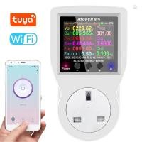 ราคา Tuya Wifi ปลั๊กไฟอัจฉริยะไฟฟ้า Power Monitor Multi energy Monitoring Meter 2 4 นิ้วหน้าจอสี Mobilephone APP รีโมทคอนโทรลอุปกรณ์ (25930413901)