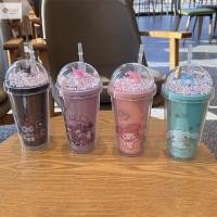 ราคา Cod แบบพกพาอะนิเมะ Sanrio ขวดน้ํา Hello Kitty Melody Kuromi Cinnamoroll Pochacco ถ้วยพลาสติกสองชั้นแก้วกีฬาสาวของขวัญใหม่ (28214307811)