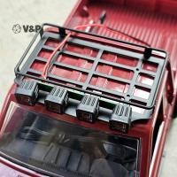ราคา V P MN82 โลหะกระเป๋าเดินทาง Roof Rack พร้อมไฟ LED RC รุ่นรถอะไหล่อัพเกรดอุปกรณ์เสริมจําลองแร็คหลังคาสี่ไฟใหม่ (40719083163)