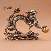 ราคา โวลต์ พี ราศีจีนมังกรเครื่องประดับหัตถกรรมหุ่นสัตว์รูปปั้นมังกรหุ่นเครื่องประดับโบราณทองแดงตํานานงานฝีมือ (58100393030)
