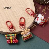 ราคา V P 1 PC การ์ตูน Xmas Santa Claus Key Chain เรซิ่น Gingerbread Man Elk Snowman จี้กระเป๋าจี้ของขวัญคริสต์มาสพวงกุญแจ (57150691425)