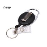 ราคา V P 1PC ck เชือกลวดพวงกุญแจพวงกุญแจสายเหล็ก 60 ซม Retractable ID Card Holder (53350534107)