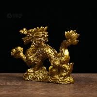 ราคา V P Good Lucky Dragon จีนสิบสองราศีรูปปั้นมังกรทองรูปปั้นสัตว์ประติมากรรม Figurines ตกแต่งเดสก์ท็อป (47650716189)