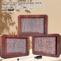 ราคา V P ไม้กล่องเก็บเงินเงินเงินธนาคารพร้อมประหยัดเงินเป้าหมายเคาน์เตอร์Reusable Handmade Piggy Bankเหรียญถาดกรณี (55651001183)