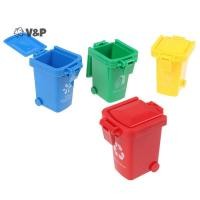 ราคา V P เด็ก 4 ชิ้น เซ็ตถังขยะของเล่นขยะรถบรรทุกกระป๋อง Curbside ยานพาหนะ Bin ของเล่น (46900423031)