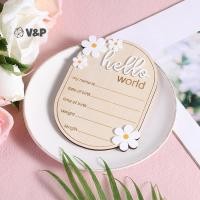 ราคา ป้ายประกาศเด็ก V P 5 91x4 13 นิ้วไม้ป้ายประกาศทารกแรกเกิด Hello World ป้ายทารกแรกเกิด (46450687762)