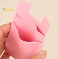 ราคา A W สองชั้นซิลิโคนโทรศัพท์มือถือกลับกระเป๋าผู้ถือบัตรกรณีกระเป๋ากาวสติกเกอร์โทรศัพท์ปกหลัง ID Card กระเป๋าสตางค์กระเป๋า (56200035954)