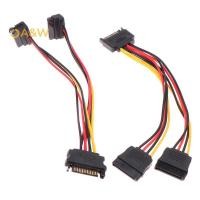 ราคา A W 1 PC 20 ซม Sata สายไฟสําหรับ HDD SSD ฮาร์ดดิสก์ SATA Power Y Splitter สาย 15 พินชายคู่ 15 พินหญิงสายไฟ (40025169237)