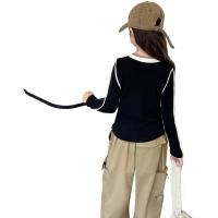 ราคา เสื้อยืดแขนยาวเด็กหญิงฤดูใบไม้ร่วงเสื้อตัวในตัวอักษรเด็ก (42926128595)