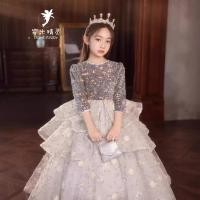 ราคา ชุดเด็ก High end สาว Glitter โฮสต์ชุดราตรีวันเกิดชุดเจ้าหญิงดอกไม้เด็กเปียโนประสิทธิภาพหรูหรา E564 (57300947678)