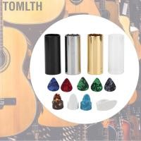 ราคา Tomlth Tomlth Matybobe โลหะกีตาร์สไลด์บาร์ฝาครอบสไลด์แก้ว Thumb Finger Picks ชุดกล่องเก็บอุปกรณ์เสริมสำหรับ Electric Acoustic Bass Ukulele แบนโจ (43175830133)