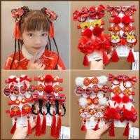 ราคา ชุดเครื่องประดับผม 8 ชิ้น สไตล์จีน สีแดง สำหรับเด็ก พร้อมใช้งานในวันสำคัญและฤดูใบไม้ผลิ (44274355597)