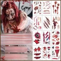 ราคา ตกแต่ง HALLOWEEN PARTY สติกเกอร์กันน้ำลายพู่กันเหมือนเลือดและแผลเป็นธีมค้างคาวและแมงมุม (41974331354)