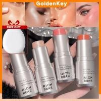 ราคา ฟรีของขวัญ Rich Bear ไฮไลท์แบบแท่ง 4 สี ชิมเมอร์ บลัชสติ๊ก กันน้ำ ติดทนนาน ปรับผิวหน้าให้สว่างขึ้น เครื่องสำอาง GoldenKey (44353203758)