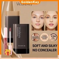 ราคา สต๊อกพร้อม ของขวัญฟรี victoria Key Stick Water Flawless Foundation Stick Base Makeup Foundation Concealer Lasting RichServX GoldenKey (42209487477)