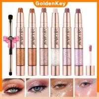 ราคา สต๊อกพร้อม ของขวัญฟรี ปากกาอายแชโดว์สองหัว Sam Sugar 6 สี ไล่เฉดสี ประกายมุก ประกายมุก เพิ่มความสดใส ปากกากรูมมิ่ง Sleeping Silkworm RichServX GoldenKey (41859309982)