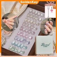 ราคา สต๊อกพร้อม Bomd Ice Cats Eye Nail Polish Spring And Summer Crushed Gel Ice Crystal Jelly Bright Moist Whitening Long Lasting Brightness Moist Shiny RichServX GoldenKey (41609904614)