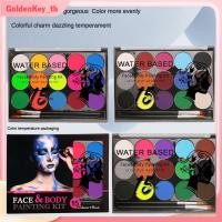 ราคา ของขวัญฟรี สีเพ้นท์หน้าละลายน้ำได้ 15 สี เพ้นท์ตัว เพ้นท์หน้าโมเดล เพ้นท์หน้าฮาโลวีน แต่งหน้าแบบน้ำ สีเพ้นท์หน้า GoldenKey (40869024253)