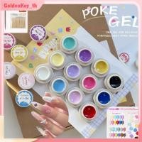 ราคา ของขวัญฟรี vendeeni Poking Glue ผลิตภัณฑ์ใหม่ กาวปั๊ม 12 สี กาวทาเล็บ ผงซักผ้าฟรี กาวรูทาสีสไตล์ญี่ปุ่น กาวลายลูกไม้ GoldenKey (40713948999)