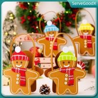 ราคา มีสินค้า กระเป๋าผ้าลายการ์ตูนรูปขนมปังขิงสองด้านสำหรับตกแต่งคริสต์มาส กระเป๋าใส่ขนมสำหรับเด็ก ถุงของขวัญคริสต์มาส ServeGoodX (49900292409)