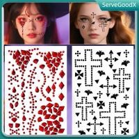 ราคา มีสินค้า สติ๊กเกอร์หน้าฮาโลวีน 2 ชิ้น ดีไซน์ค้างคาวและเพชร ServeGoodX (28042223927)